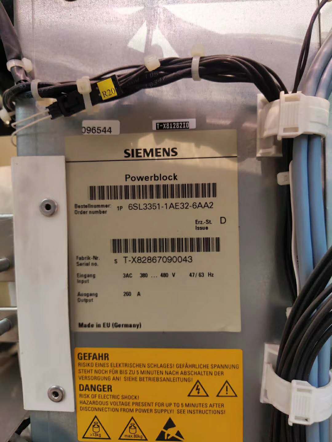 二手西門子變頻器6SL3310-1TE32-6AA0